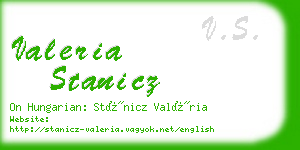 valeria stanicz business card